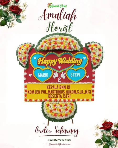 Papan Bunga Pernikahan Cisalam